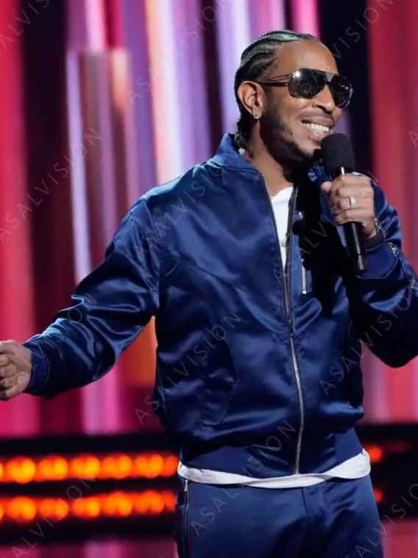 Asal Vision Cotton Jackets | 2024 iHeartRadio Music Awards Ludacris Bomber Jacket Blue