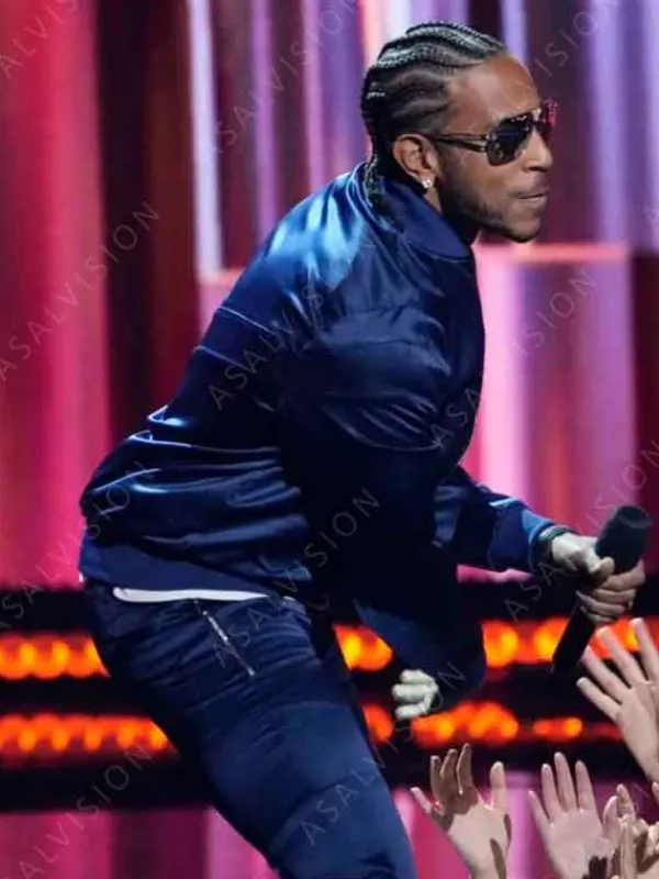 Asal Vision Cotton Jackets | 2024 iHeartRadio Music Awards Ludacris Bomber Jacket Blue