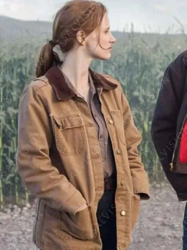 Asal Vision Cotton Jackets | Interstellar Jessica Chastain Jacket Brown