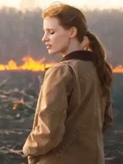 Asal Vision Cotton Jackets | Interstellar Jessica Chastain Jacket Brown