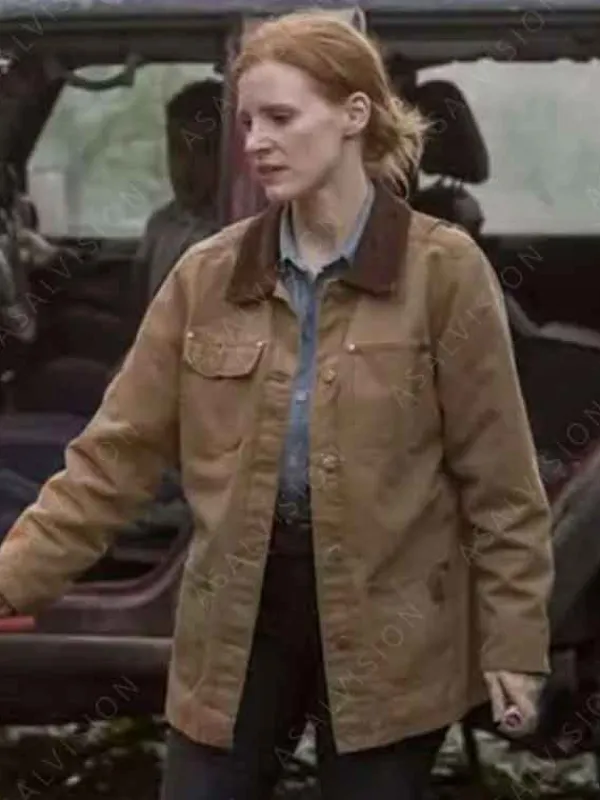 Asal Vision Cotton Jackets | Interstellar Jessica Chastain Jacket Brown