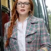 Asal Vision Blazers | Irish Wish 2024 Maddie Kelly Plaid Printed Blazer Multicolor Printed Design