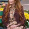 Asal Vision Leather Jackets | Irish Wish Lindsay Lohan Leather Jacket Maroon