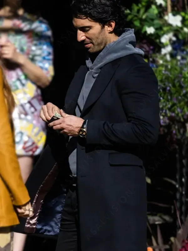 Asal Vision Men Coats | It Ends with Us Ryle Kincaid Trench Coat Black