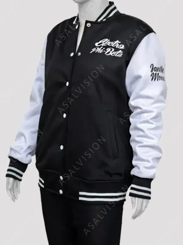 Asal Vision Cotton Jackets | Janelle Monae Electro Phi Beta Jacket White And Black