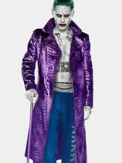 Asal Vision Men Coats | Jared Leto Suicide Squad Joker Coat Purple