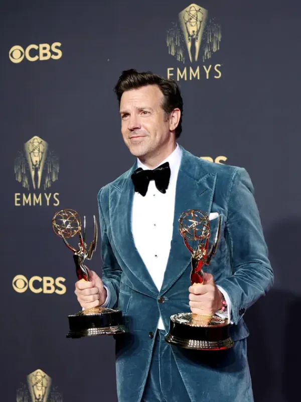 Asal Vision Blazers | Jason Sudeikis Ted Lasso Velvet Blazer Blue