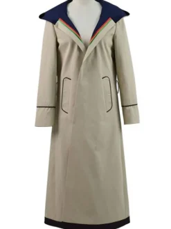 Asal Vision Women Coats | Jodie Whittaker Doctor Who Trench Coat Grey