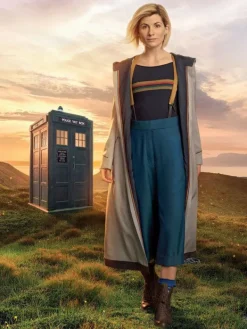 Asal Vision Women Coats | Jodie Whittaker Doctor Who Trench Coat Grey