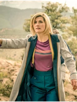 Asal Vision Women Coats | Jodie Whittaker Doctor Who Trench Coat Grey