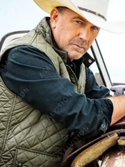 Asal Vision Vests | John Dutton Yellowstone Quilted Vest Green
