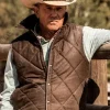 Asal Vision Vests | John Dutton Yellowstone Quilted Vest Brown