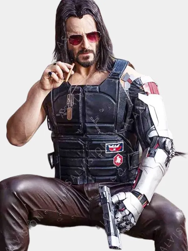 Asal Vision Vests | Johnny Silverhand Cyberpunk 2077 Keanu Reeves Vest Black