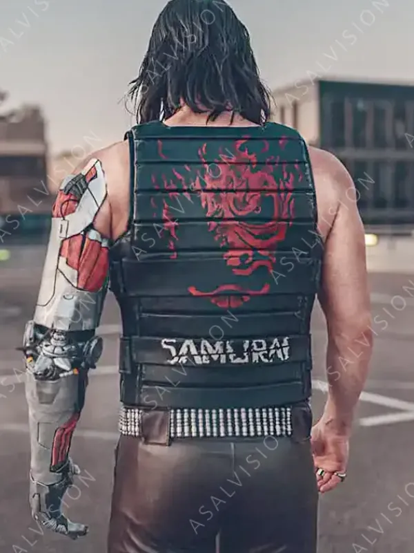 Asal Vision Vests | Johnny Silverhand Cyberpunk 2077 Keanu Reeves Vest Black