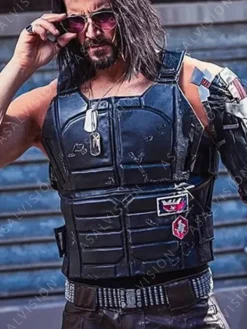 Asal Vision Vests | Johnny Silverhand Cyberpunk 2077 Keanu Reeves Vest Black