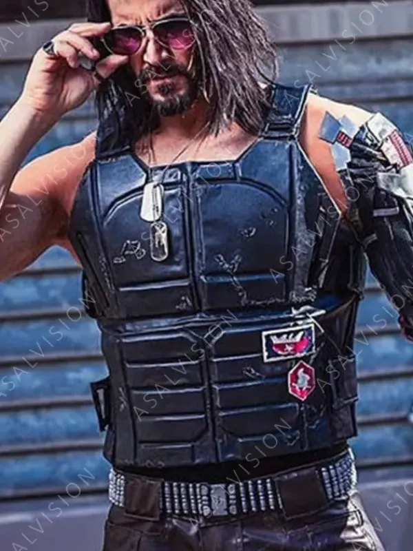 Asal Vision Vests | Johnny Silverhand Cyberpunk 2077 Keanu Reeves Vest Black