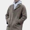 Asal Vision Men Coats | JP Gibbs Power Book IV Checked Coat Brown