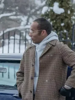 Asal Vision Men Coats | JP Gibbs Power Book IV Checked Coat Brown