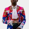 Asal Vision Blazers | Julien Emily In Paris Season 3 Multicolor Blazer Multicolor Printed Design