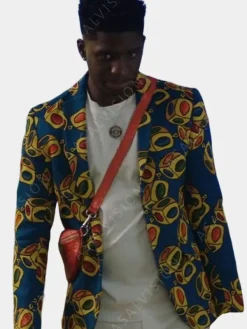 Asal Vision Blazers | Julien Emily In Paris Season 3 Blue Printed Blazer Blue With Printed Design