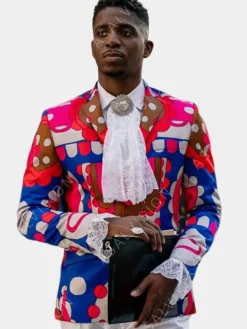 Asal Vision Blazers | Julien Emily In Paris Season 3 Multicolor Blazer Multicolor Printed Design