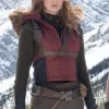Asal Vision Vests | Jumanji The Next Level Ruby Roundhouse Leather Vest Maroon and Black