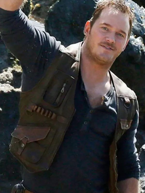 Asal Vision Vests | Jurassic World Fallen Kingdom Chris Pratt Leather Vest Brown