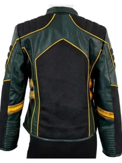 Asal Vision Leather Jackets | Katie Cassidy Arrow Season 8 Laurel Lance Jacket Green, Yellow & Black