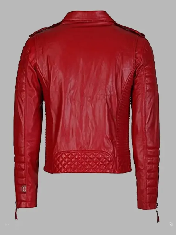 Asal Vision Red Jackets | Biker Jackets | Kay Michaels Biker Leather Cafe Racer Womens Jacket Red