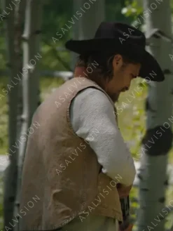 Asal Vision Vests | Kayce Dutton Yellowstone Season 3 Denim Vest Beige