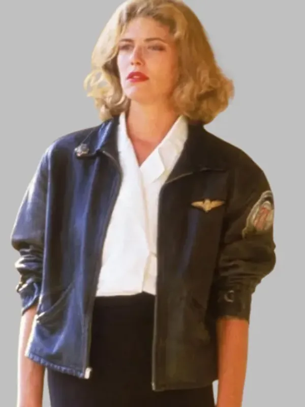 Asal Vision Black Jackets | Leather Jackets | Kelly McGillis Top Gun Jacket Black