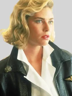 Asal Vision Black Jackets | Leather Jackets | Kelly McGillis Top Gun Jacket Black