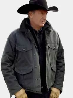 Asal Vision Cotton Jackets | Kevin Costner Yellowstone John Dutton Jacket Grey