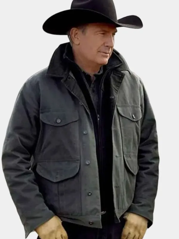 Asal Vision Cotton Jackets | Kevin Costner Yellowstone John Dutton Jacket Grey