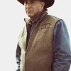 Asal Vision Vests | Kevin Costner Yellowstone John Dutton Brown Vest Camel Brown