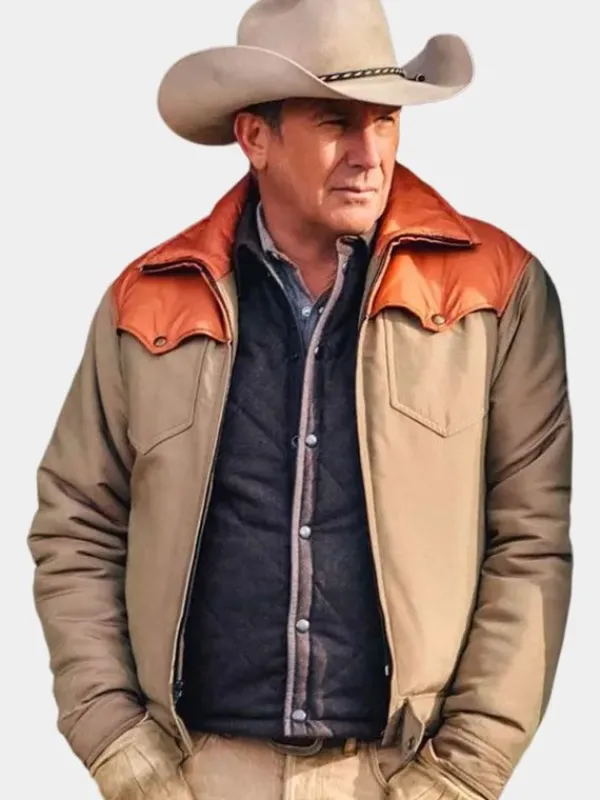 Asal Vision Cotton Jackets | Kevin Costner Yellowstone John Dutton Jacket Orange And Tan