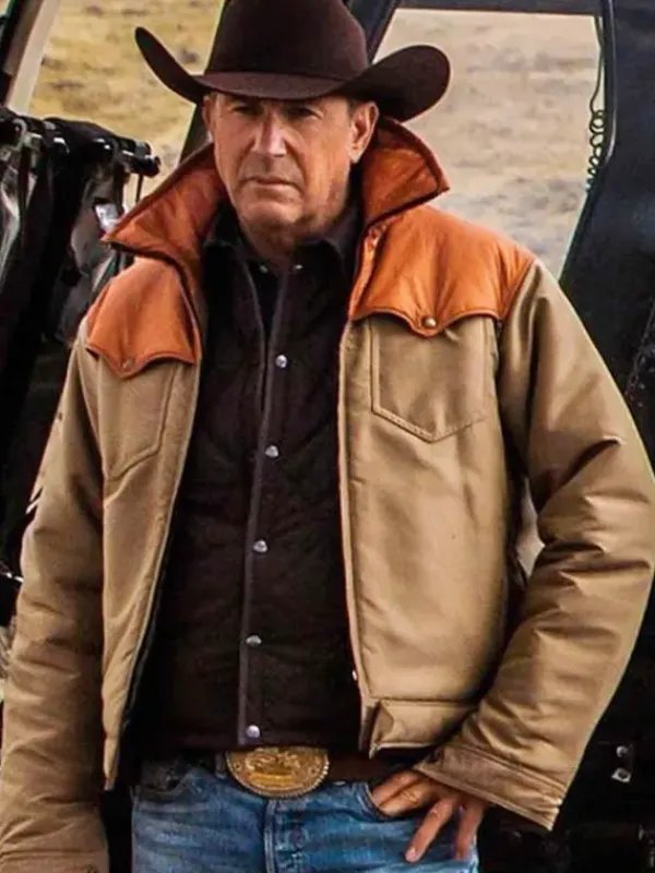 Asal Vision Cotton Jackets | Kevin Costner Yellowstone John Dutton Jacket Orange And Tan