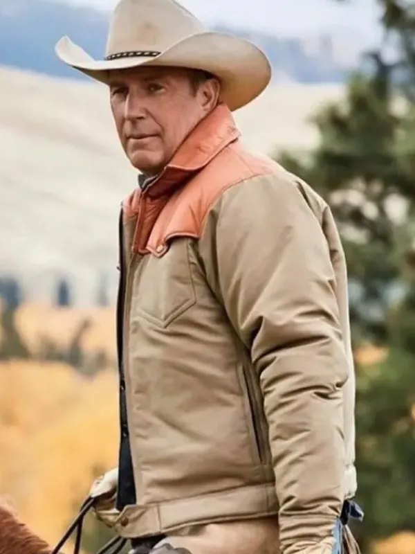 Asal Vision Cotton Jackets | Kevin Costner Yellowstone John Dutton Jacket Orange And Tan