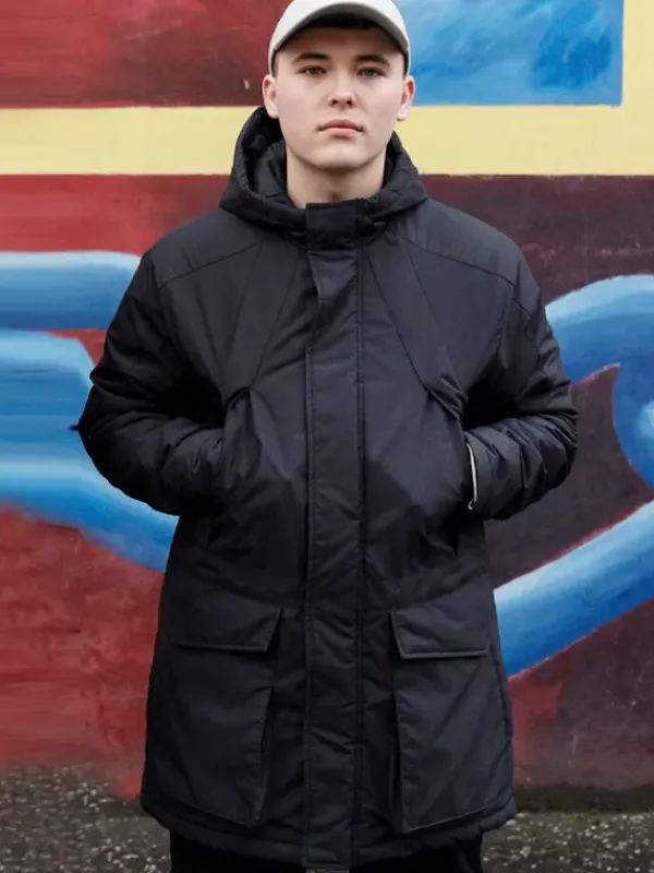 Asal Vision Cotton Jackets | Men Coats | Kneecap 2024 Mo Chara Hooded Jacket Black