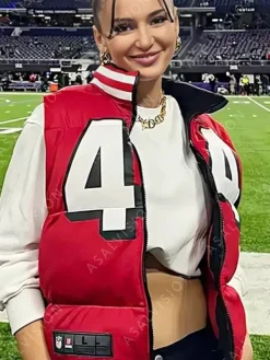 Asal Vision Vests | Kristin Juszczyk 49ers Puffer Vest Red