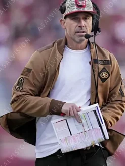 Asal Vision Cotton Jackets | Kyle Shanahan 49ers Salute To Service Jacket Brown