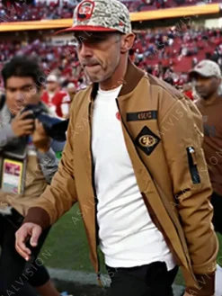 Asal Vision Cotton Jackets | Kyle Shanahan 49ers Salute To Service Jacket Brown