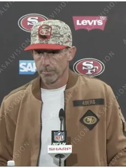Asal Vision Cotton Jackets | Kyle Shanahan 49ers Salute To Service Jacket Brown