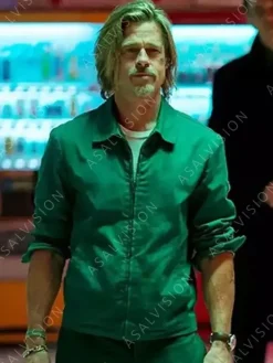 Asal Vision Cotton Jackets | Ladybug Bullet Train Brad Pitt Green Jacket