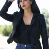 Asal Vision Leather Jackets | Last Looks Lorena Nascimento Leather Jacket Black