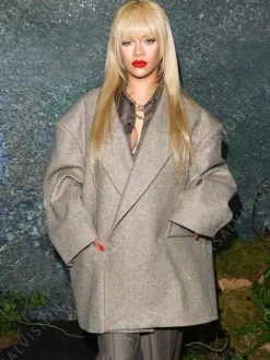 Asal Vision Women Coats | Launch Party Rihanna Oversized Wool Coat Grey