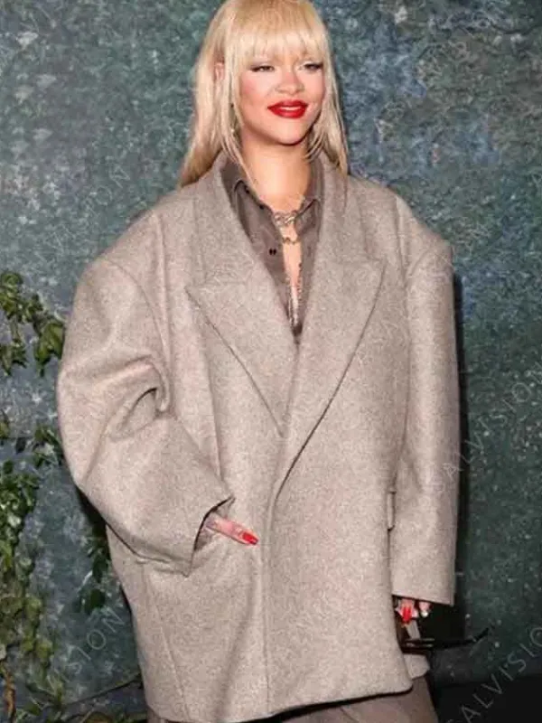 Asal Vision Women Coats | Launch Party Rihanna Oversized Wool Coat Grey