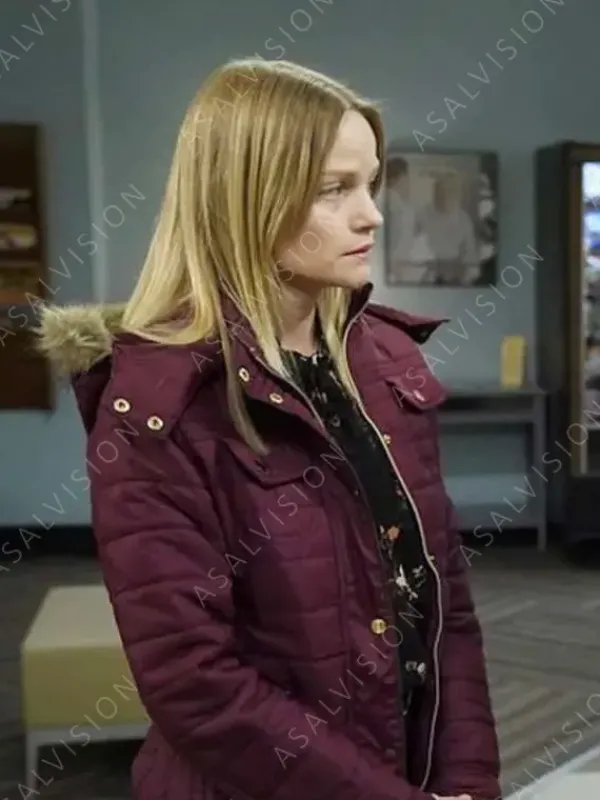 Asal Vision Cotton Jackets | Law and Order SVU Kim Rollins Parka Jacket Maroon