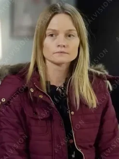 Asal Vision Cotton Jackets | Law and Order SVU Kim Rollins Parka Jacket Maroon