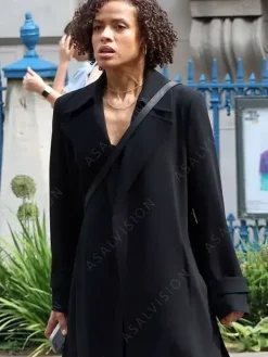 Asal Vision Women Coats | Lift 2024 Gugu Mbatha-Raw Wool Trench Coat Black